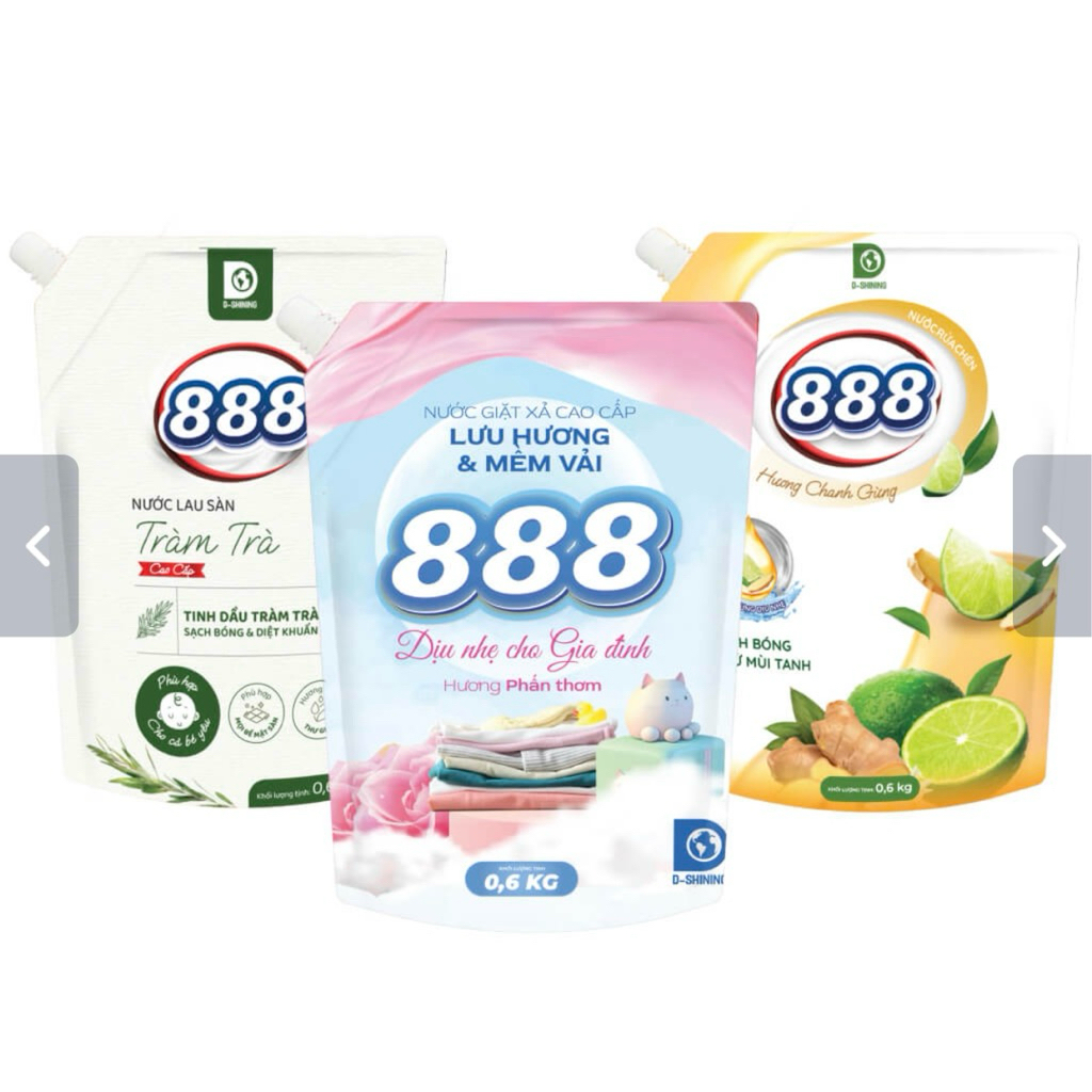 [CHÍNH HÃNG]Combo nước giặt+nước rửa chén+nước lau sàn 888