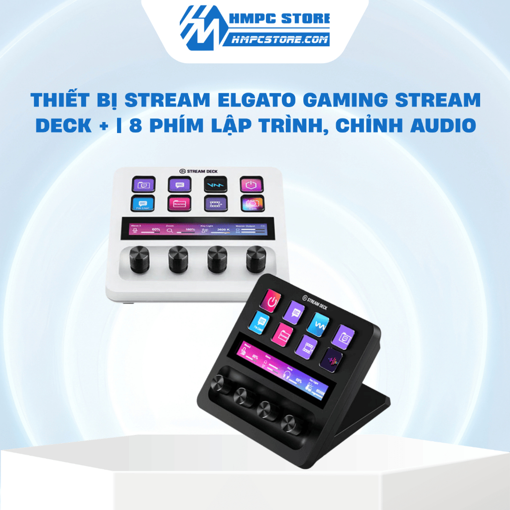 Thiết bị Stream Elgato Gaming Stream Deck + | 8 phím lập trình, chỉnh audio, bảo hành 24 tháng