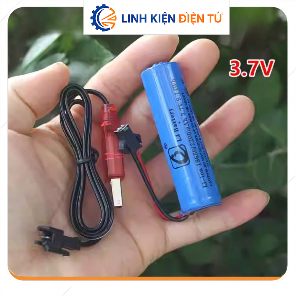 [Linh Kiện Điện Tử][G91] Pin Lithium 18650 Kèm Sạc USB