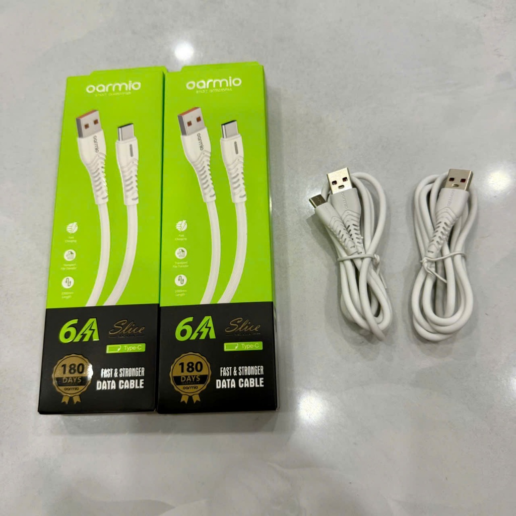 Cáp Sạc Nhanh 6A Oarmio Cổng Type-c và Cáp Sạc OP-PO 6A Type-C (Đầu Cam)