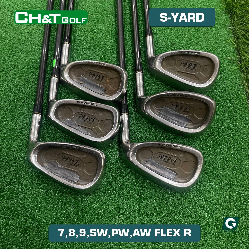 Bộ gậy golf sắt nam S-YARD 6 cây 7,8,9,SW,PW,AW Flex R nhập khẩu nhật