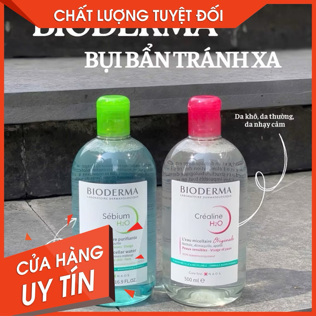 Nước Tẩy Trang BIODERMA Sensibio & Sébium H2O Làm Sạch Dịu Nhẹ Cho Da Dầu Da Nhạy Cảm Chống Bít Tắc 