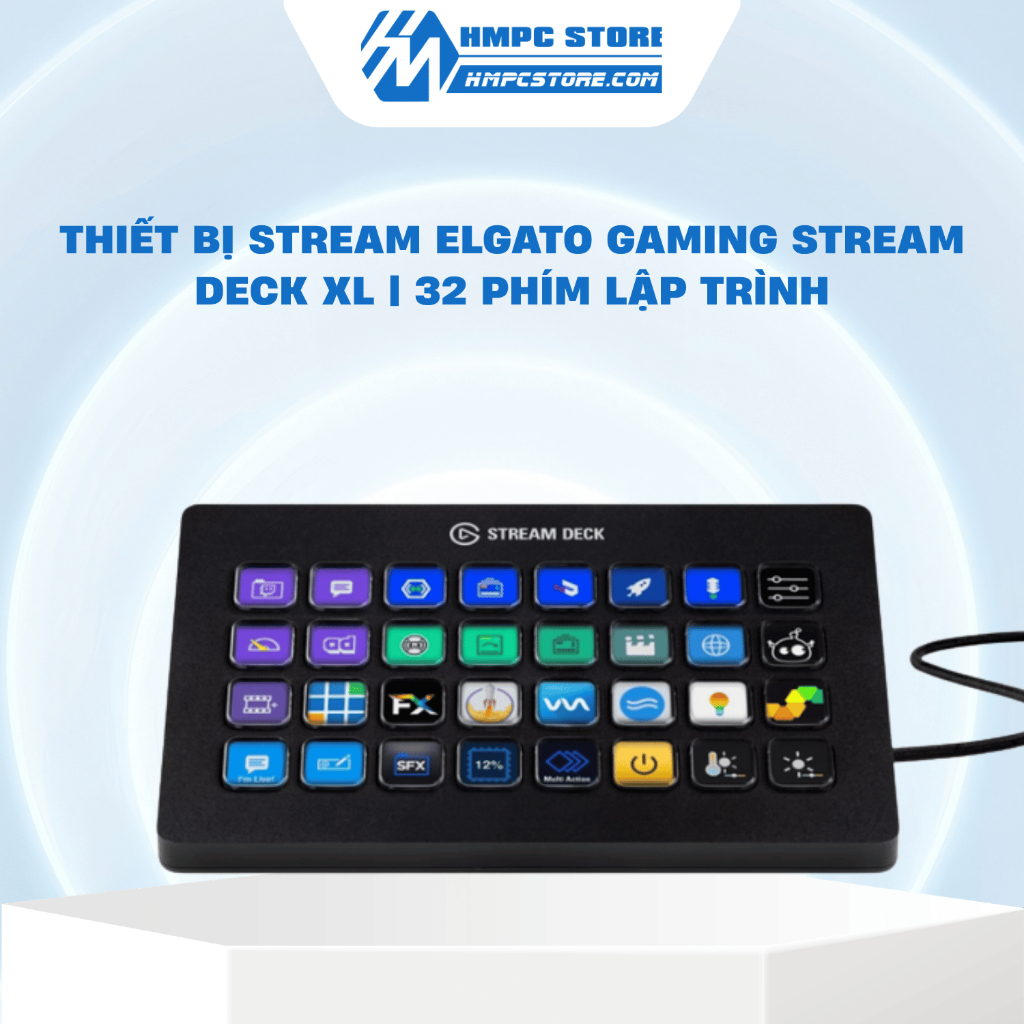 Thiết bị Stream Elgato Gaming Stream Deck XL | 32 phím lập trình, bảo hành 24 tháng