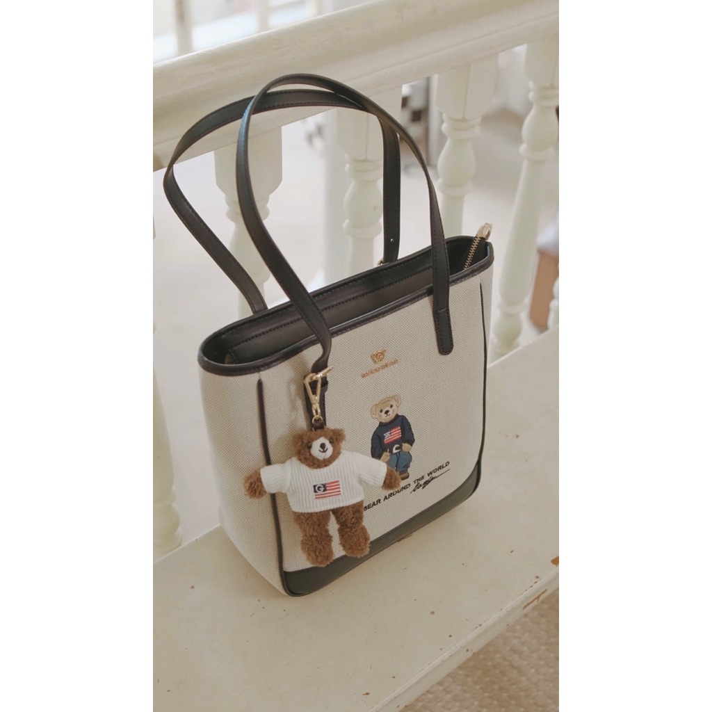 Túi xách Tote nữ hoạ tiết gấu dễ thương thiết kế trẻ trung TTWN BEAR- GUOO BEAR chính hãng đi học, đi là | BigBuy360 - bigbuy360.vn