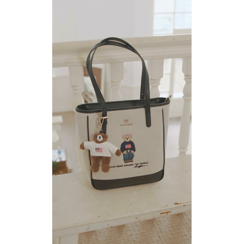 Túi xách Tote nữ hoạ tiết gấu dễ thương thiết kế trẻ trung TTWN BEAR- GUOO BEAR chính hãng đi học, đi là | BigBuy360 - bigbuy360.vn