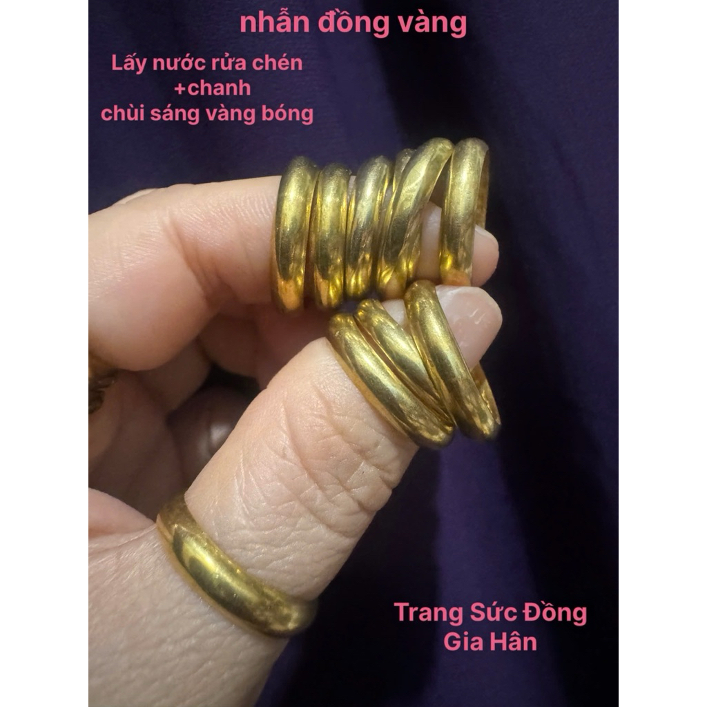 (SALE) nhẫn ĐỒNG vàng đúc 5phân 1chỉ 2chỉ 3chỉ 5chỉ 1lượng. ko phai. #nhẫnđồng#đồng