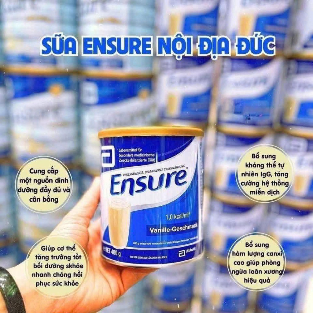 Tên Sản Phẩm: Ensure Sữa Ensure Đức 400g Vị Vanilla