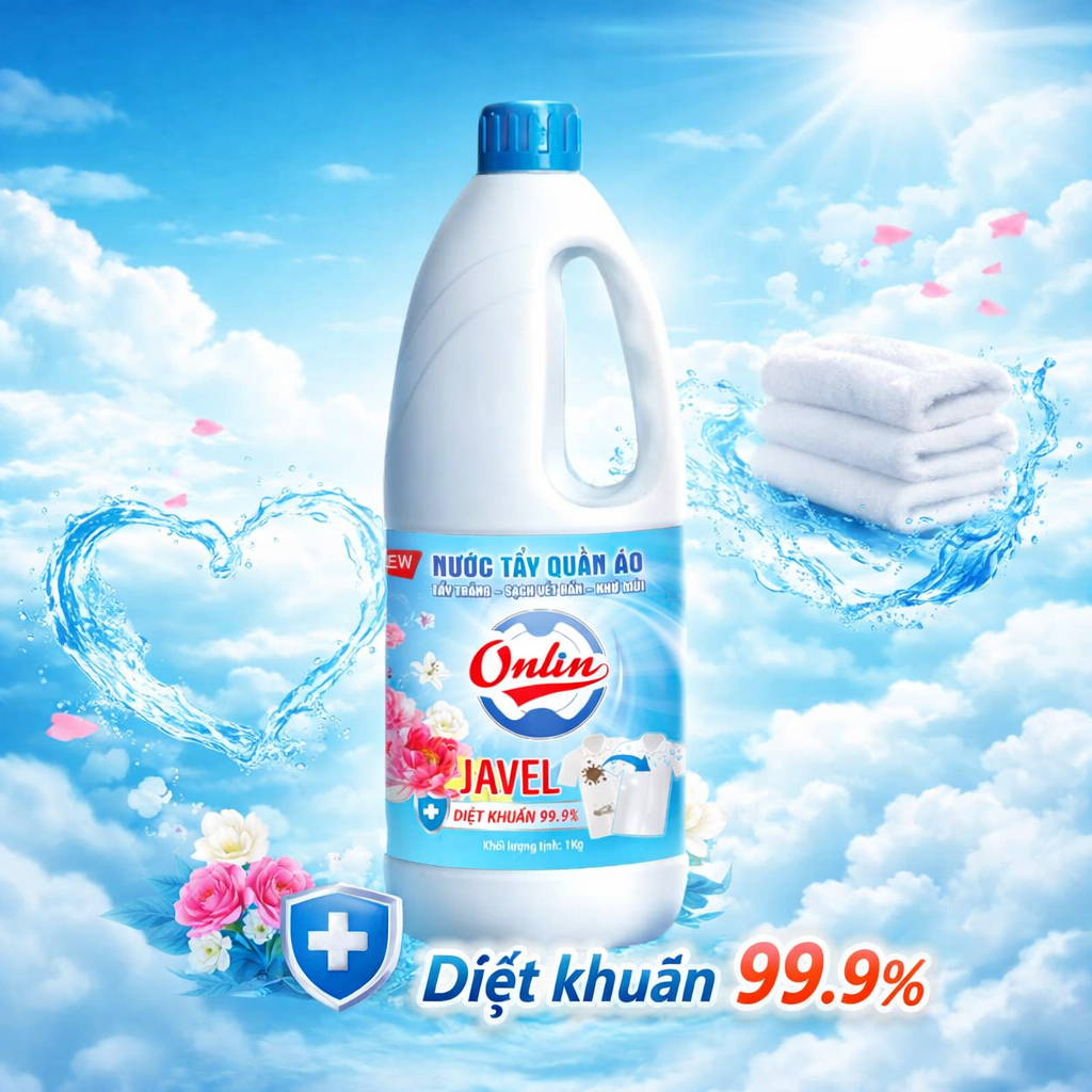 NƯỚC TẨY JAVEL ONLIN - CHAI 1000ML