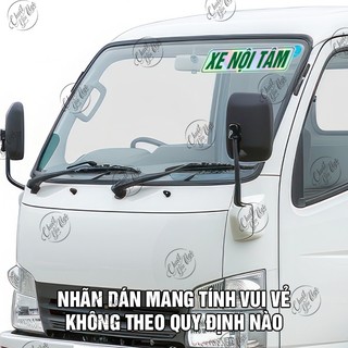 Decal xe nội ngoại trang trí ô tô hình dán vui decor xe tải chở hàng du lịch vận chuyển nội bộ nội gián nội trợ lội bộ