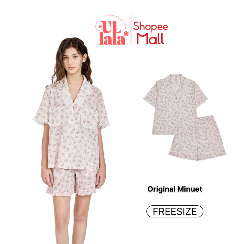 Ullala Pajamas Minuet bộ ngủ mặc nhà ngắn tay nữ Freesize