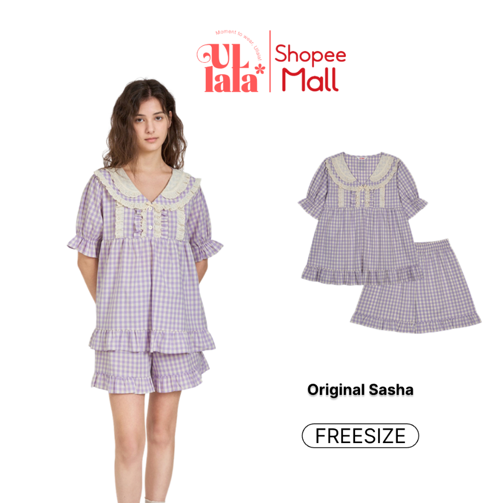 Ullala Pajamas Sasha bộ ngủ mặc nhà nữ ngắn tay Freesize