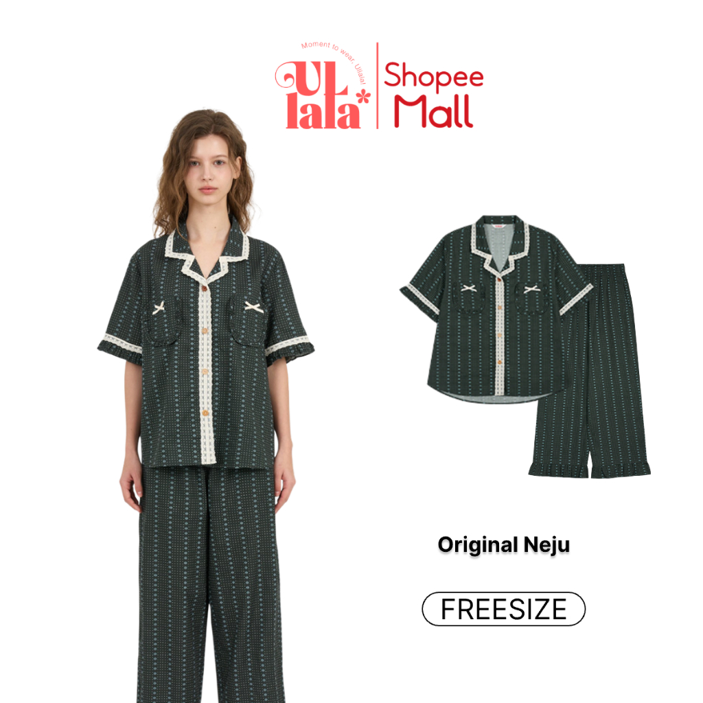Ullala Pajamas Neju bộ ngủ mặc nhà nữ ngắn tay Freesize