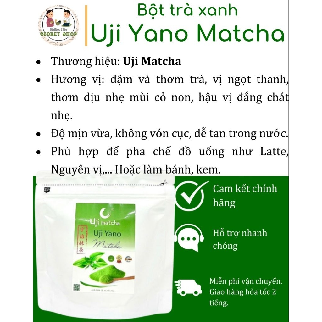 Bột trà xanh Uji Yano Matcha - Uji Matcha - SECRET SHOP MATCHA