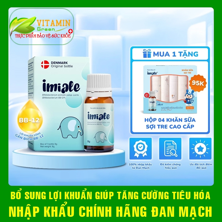 MEN VI SINH IMIALE BỔ SUNG LỢI KHUẨN TĂNG CƯỜNG TIÊU HÓA | NHẬP KHẨU CHÍNH HÃNG ĐAN MẠCH