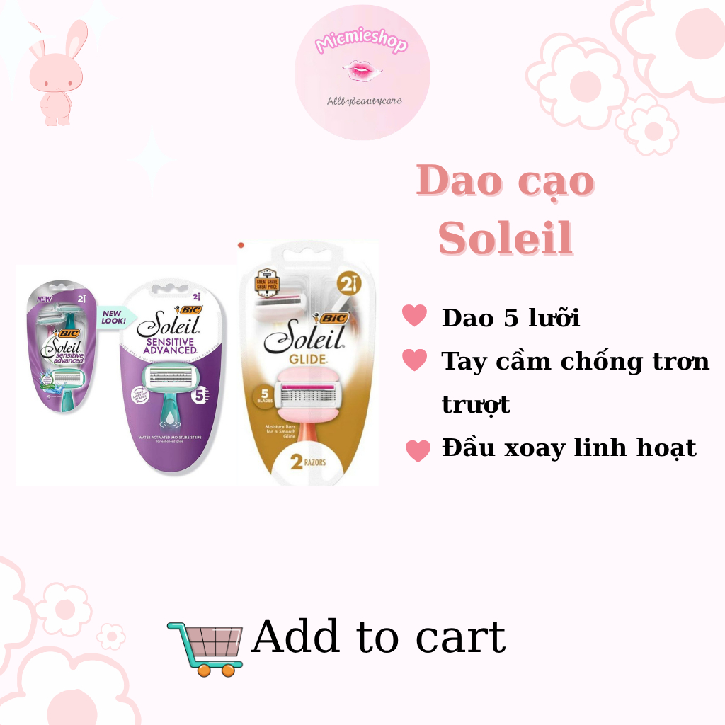 DAO CẠO BIC Soleil cho phái nữ set 2 cây