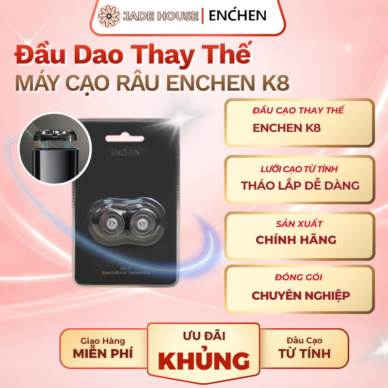 Đầu cạo râu thay thế cho máy cạo râu Enchen K8 chính hãng (Chỉ có đầu cạo không bao gồm máy cạo râu)