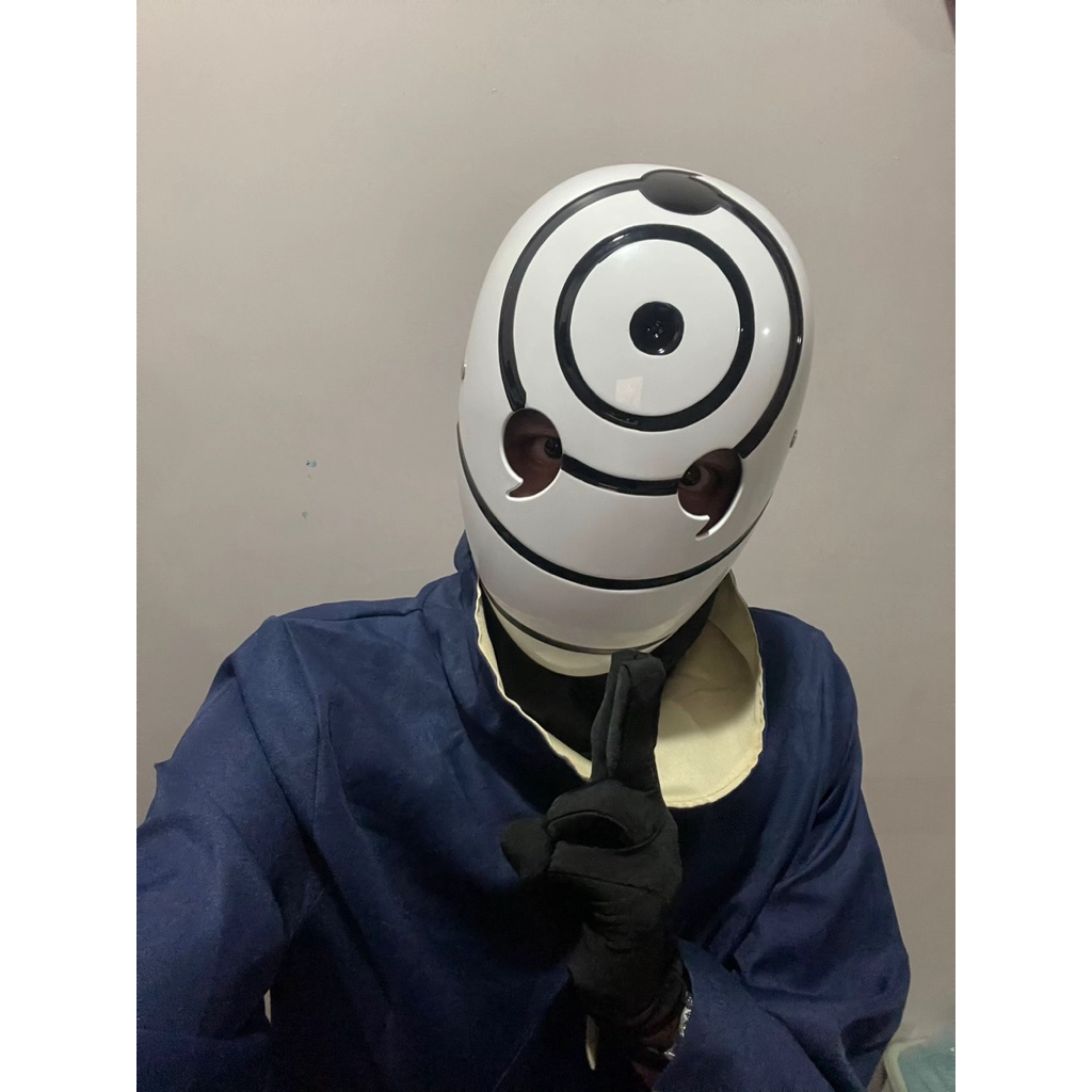 (Hỏa Tốc) Mặt nạ hóa trang nhân vật Tobi Obito Naruto Uchiha Cosplay, Mặt nạ Anime hoá trang Hallowe