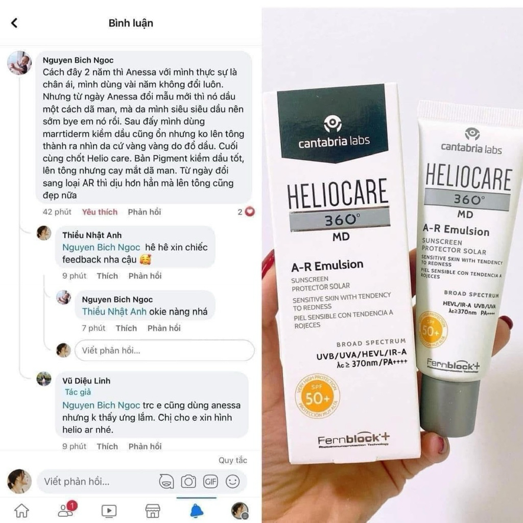 Kem chống nắng Heliocare AR A-R Emulsion 50ml