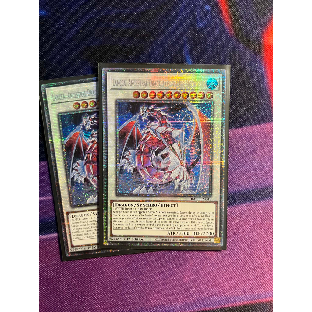 TGT Yugioh thẻ bài Yugioh chính hãng Lancea, Ancestral Dragon of the Ice Mountain RA05-EN045 starlig