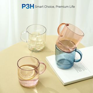 Combo 4 Ly nhựa có quai dung tích 360ml/400ml ly súc miệng màu sắc trang nhã Inochi Waso P3H Store