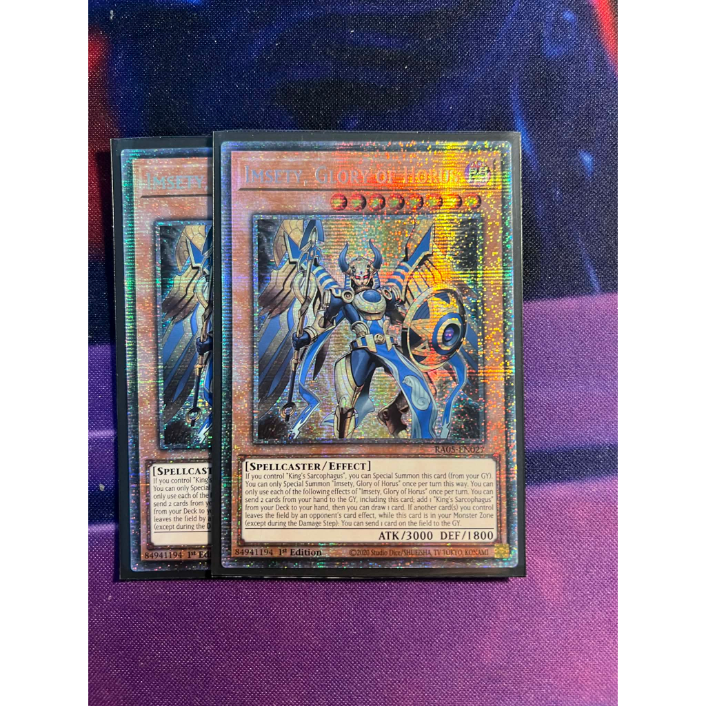 TGT Yugioh thẻ bài Yugioh chính hãng Imsety, Glory of Horus RA05-EN027 starlight