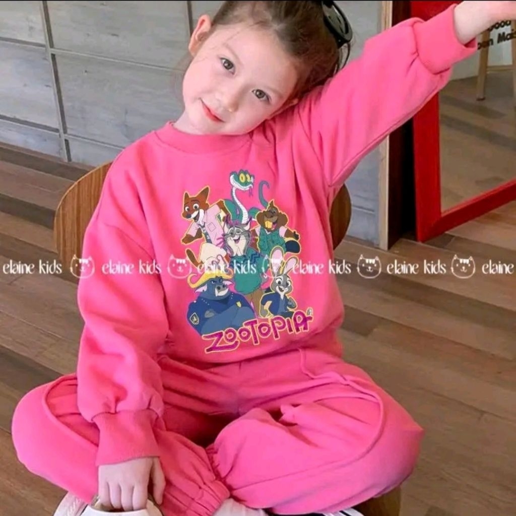Set bộ Zootopia hồng sen nhà Elaine này đẹp xỉu ạ, bé mặc như cây kẹo bông luôn | 12-45kg | Elaine K