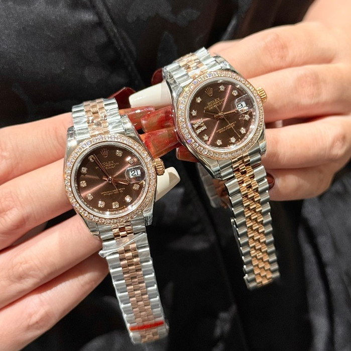 Đồng hồ dành cho nữ Rolex Date.Just, Size 28mm, Đính Moissanite cao cấp | Fullbox bảo hành 2 năm