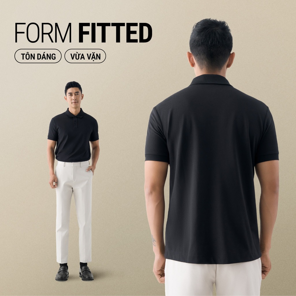 [🔥HOT] Áo Polo Trơn Tay Ngắn Co Giãn Thoáng Mát Form Fitted - Routine 10S26POL032 | BigBuy360 - bigbuy360.vn