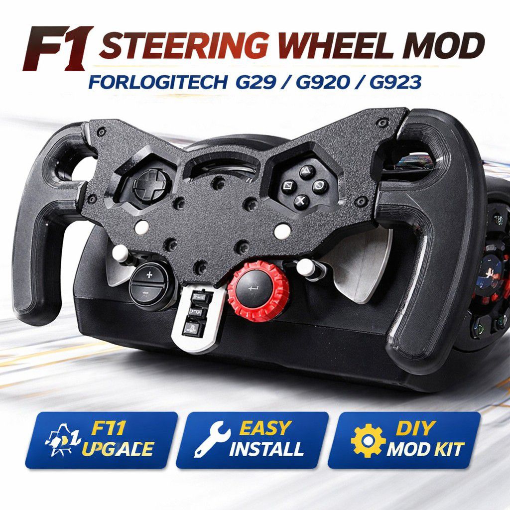 F1 Steering Wheel Mod for Logitech G29 G920 G923 Sim Racing Wheel Upgrade DIY