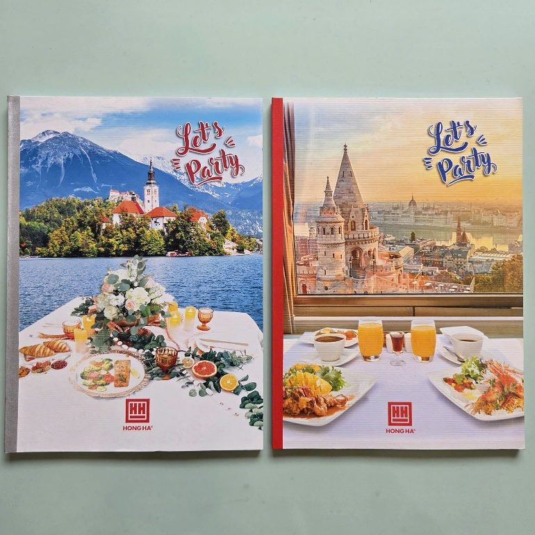 [ANKICO COMBO] 5 vở kẻ ngang Hồng Hà LET'S PARTY 80/120/200 trang - Vở học sinh Hồng Hà STUDY