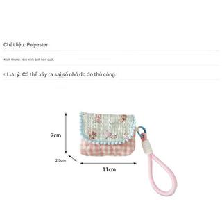 Túi Ví Vải Đựng Đồ Đa Năng (Đựng Giấy Tờ, Mỹ phẩm, đồ cá nhân) In Hoa Dễ Thương Túi Du Lịch Tiện Lợi
