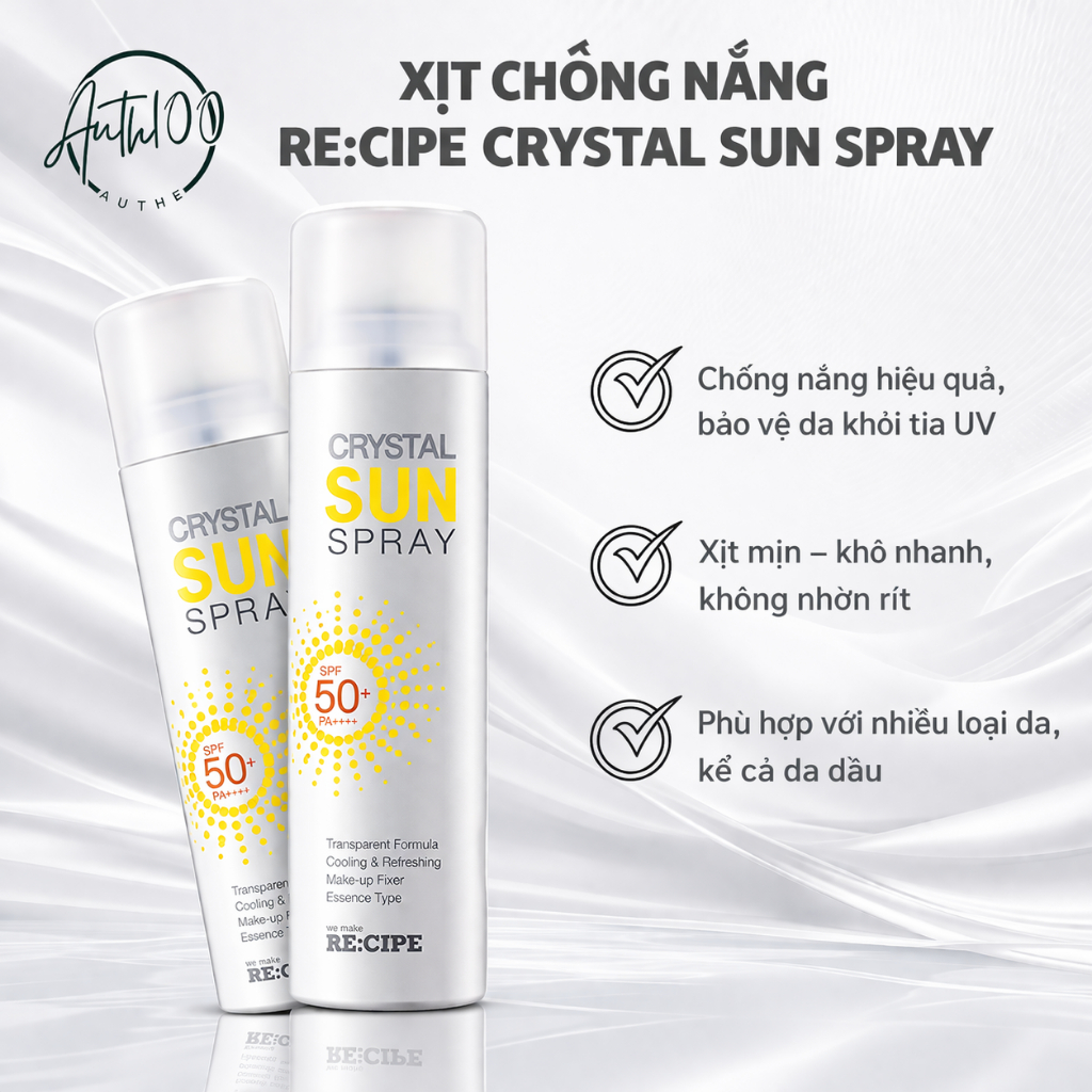 XỊT CHỐNG NẮNG RE:CIPE CRYSTAL SUN SPRAY