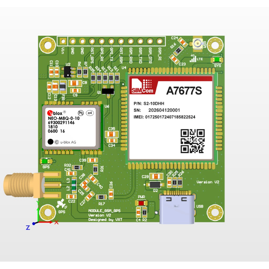 MODULE SIM A7677S + GPS NEO 7M