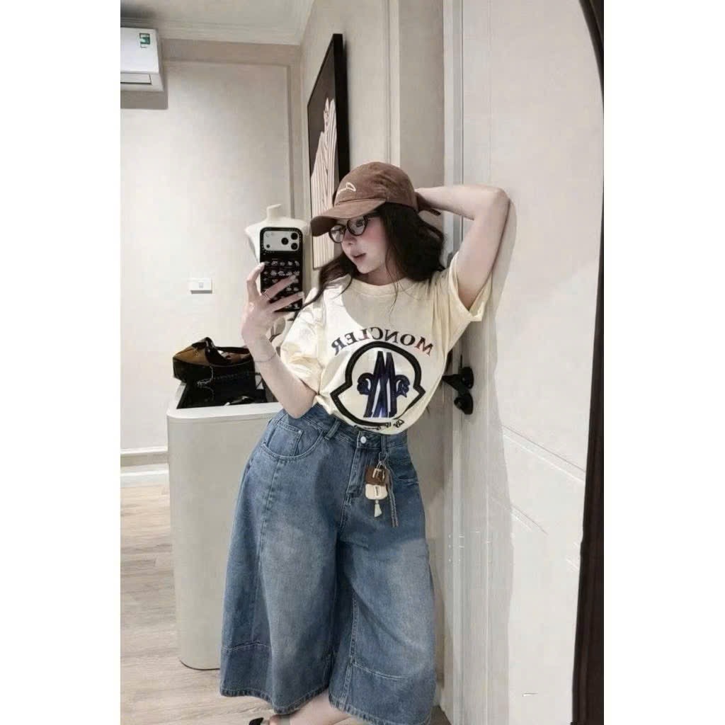 Quần Jean Dáng Lửng Mei Clothing - Quần Short Ngố Jean Nữ Baggy Oversize Hack Dáng Hot Trend