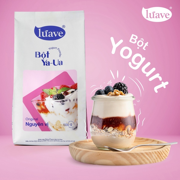 Bột sữa chua, Yogurt nguyên vị Luave (500g), Làm Sữa Chua Đá Xay, Làm Bánh...