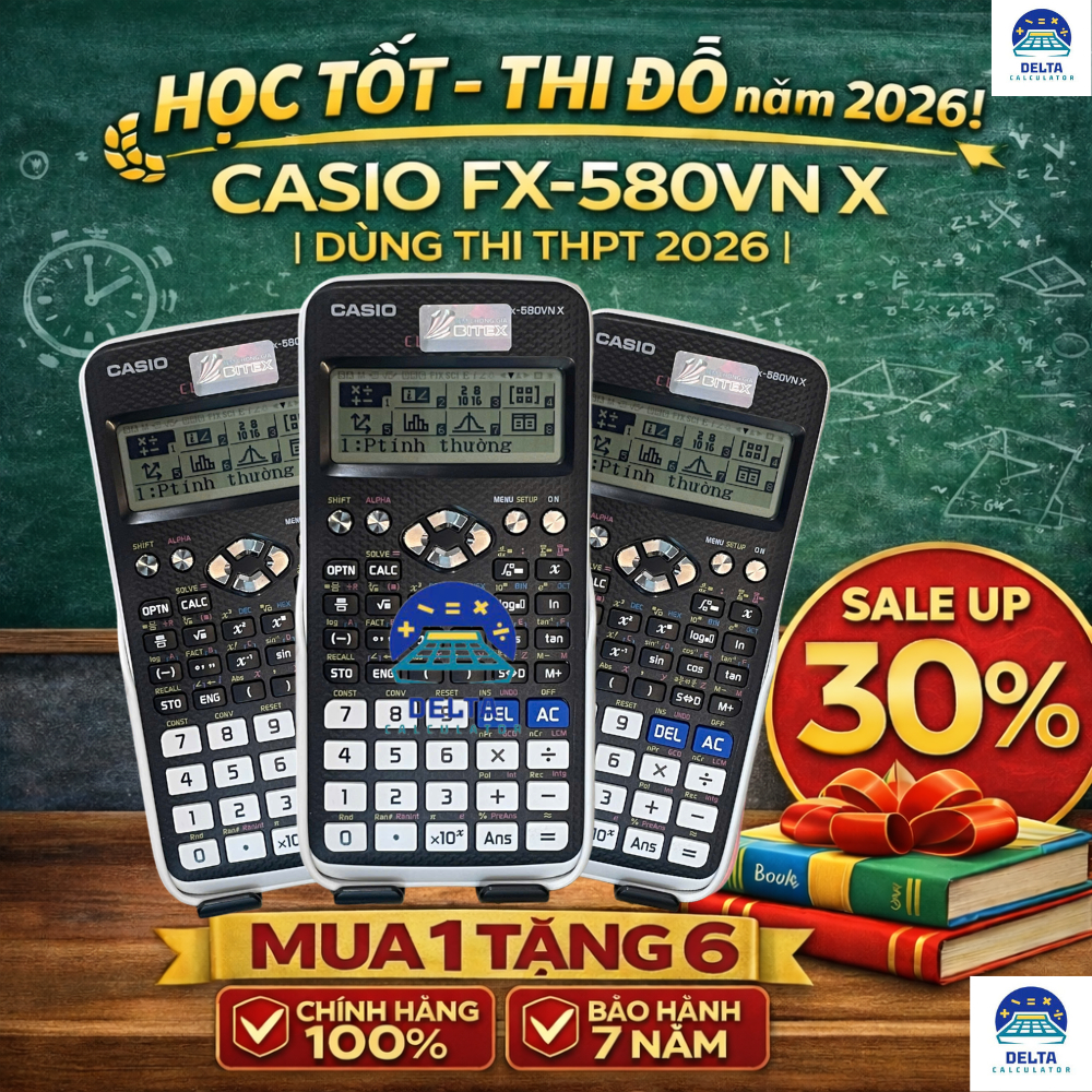 [CHÍNH HÃNG] Casio FX-580VNX Trắng Cũ Đẹp 90–95% | Test Kỹ | Bảo Hành | Thi THPT