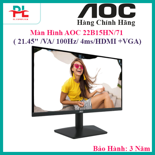 Màn Hình AOC 22B15HN/71 ( 21.45" /VA/ 100Hz/ 4ms/HDMI +VGA) - Chính Hãng 36 Tháng
