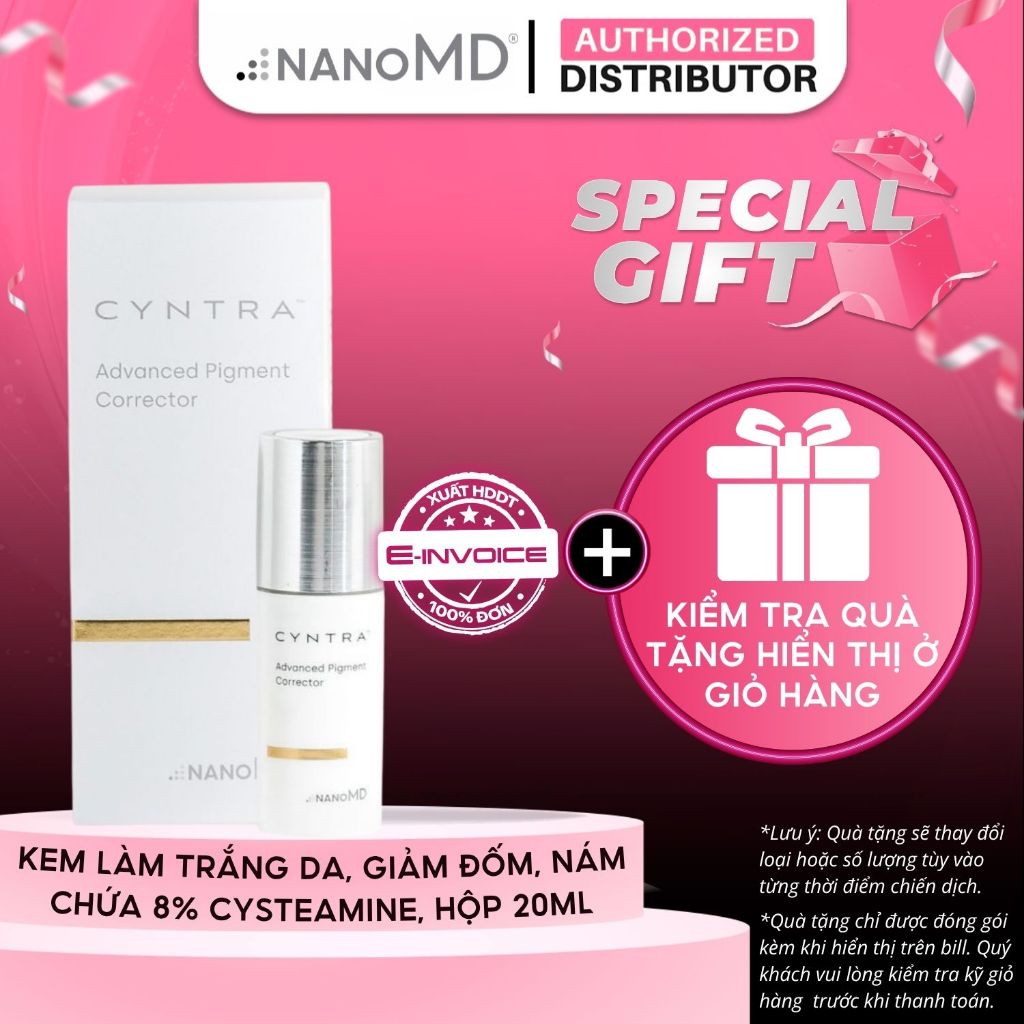 Kem Hỗ Trợ Trắng Sáng, Làm Mờ Vết Nám Trên Da NanoMD Cyntra Advanced Pigment Corrector