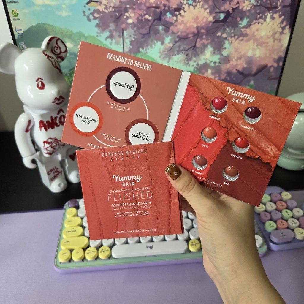 Sample Má Hồng Kiêm Son Môi Yummy Skin Blurring Balm Powder Flushed