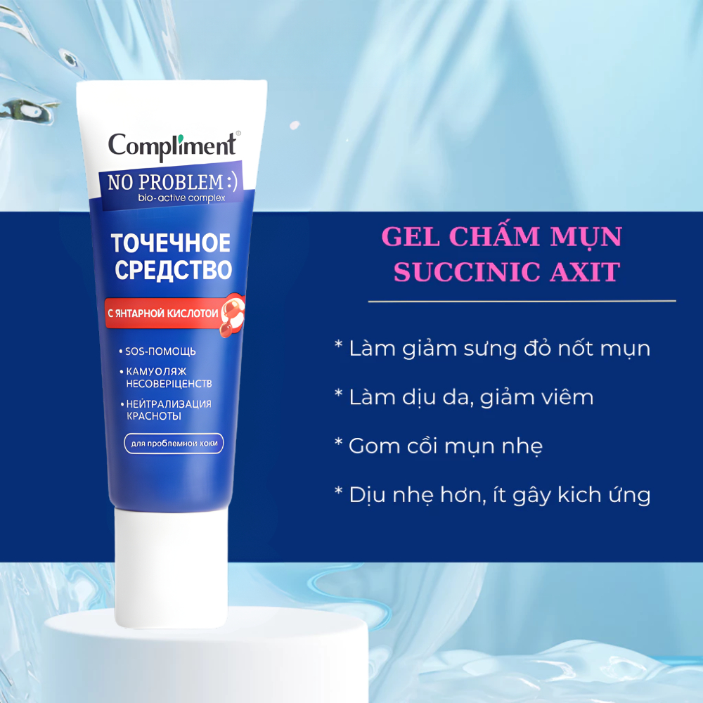 Ảnh 5 của Gel Chấm Mụn Compliment No Problem AHA-BHA-PHA gom cồi mụn, hỗ trợ giảm sưng 25ml