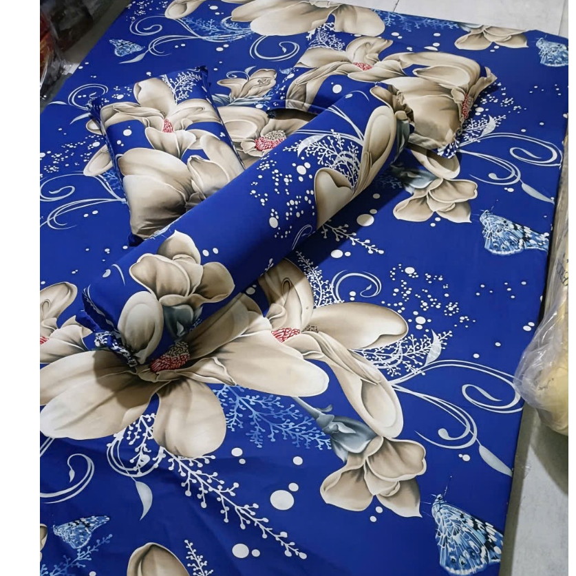 Bộ ga thun lạnh HQ  cao cấp - 4 Món - vải mềm mịn mát không xù lông phai màu