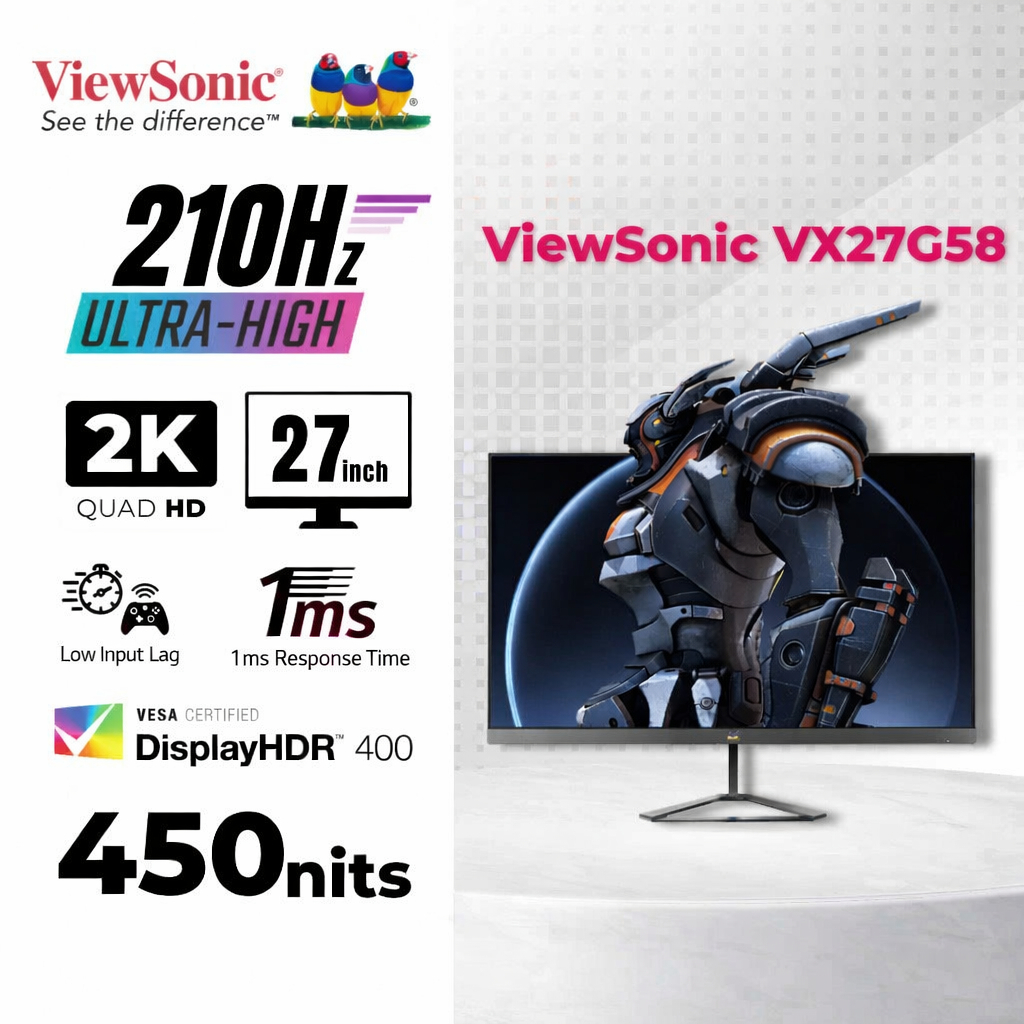 Màn Hình ViewSonic VA27G25 / VX2758 / VX27G58 – 27 inch – 2K (QHD) – 185Hz / 210Hz – Fast IPS – Gaming siêu mượt | BigBuy360 - bigbuy360.vn