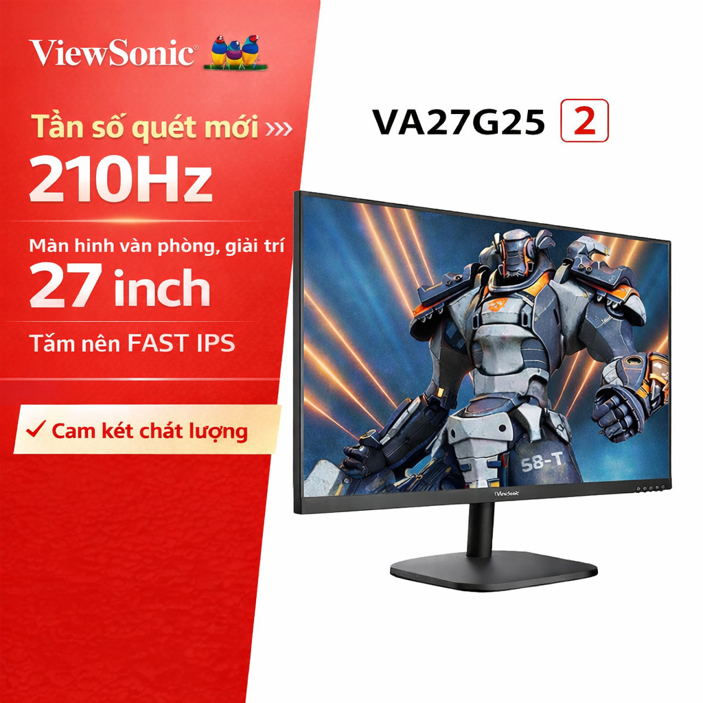 Màn Hình ViewSonic VA27G25 / VX2758 / VX27G58 – 27 inch – 2K (QHD) – 185Hz / 210Hz – Fast IPS – Gaming siêu mượt | BigBuy360 - bigbuy360.vn