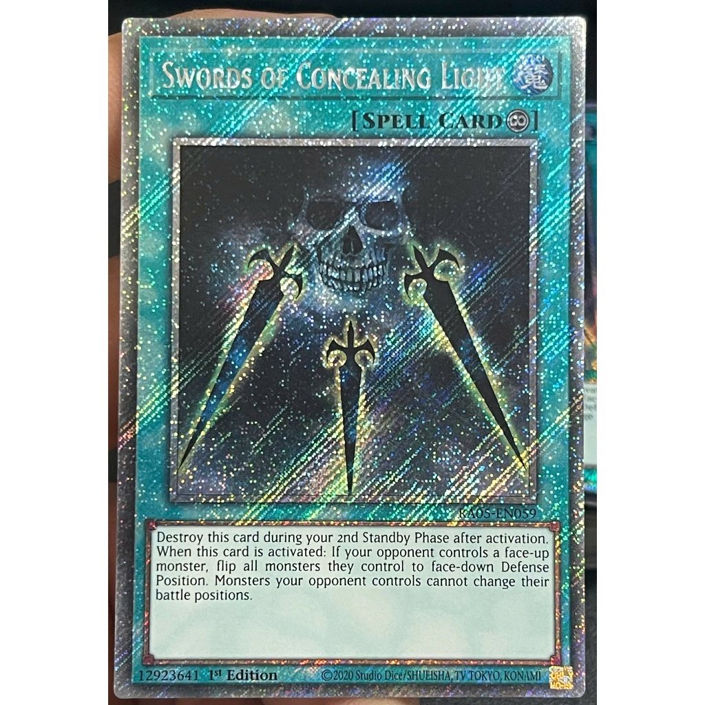 [KW2 Yugioh] [EN-UK] Thẻ RA05-EN059 Swords of Concealing Light - Platinum Rare