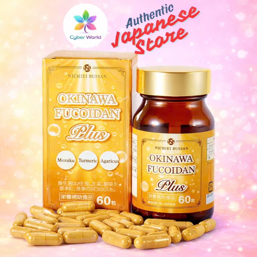 [FUCOIDAN NHẬT BẢN] Viên Uống Okinawa Fucoidan Plus 60 viên Nhật Bản - Hồ Trợ Tăng Cường Sức Khỏe