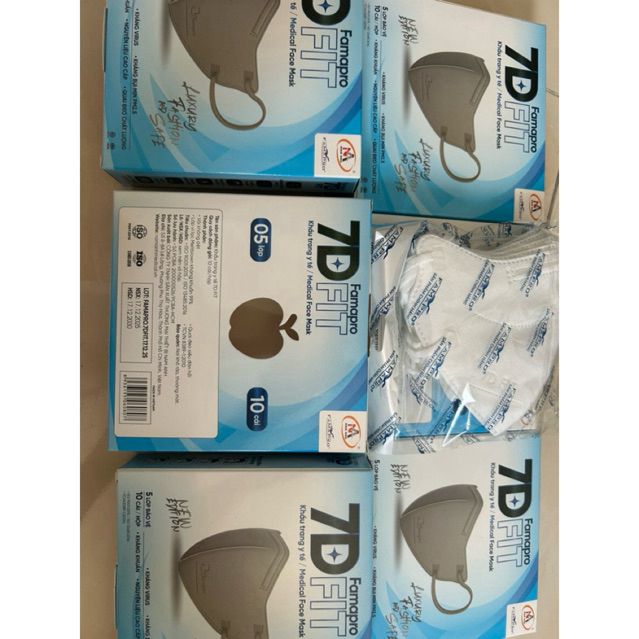 Combo 2 hộp Khẩu trang 5 lớp 7D Famapro ( 10 cái/hộp)