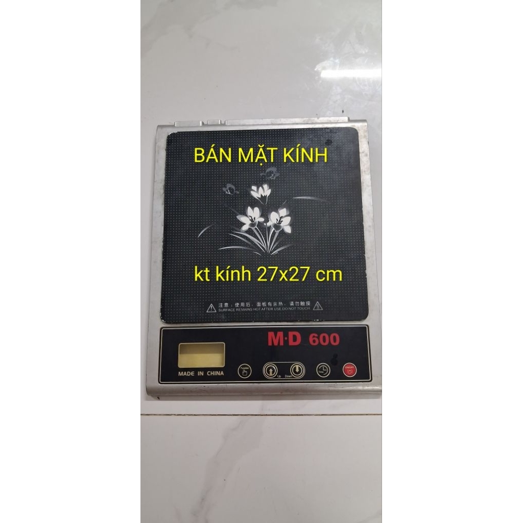 Mặt kính bếp từ MD600 kt kính 27x27 cm
