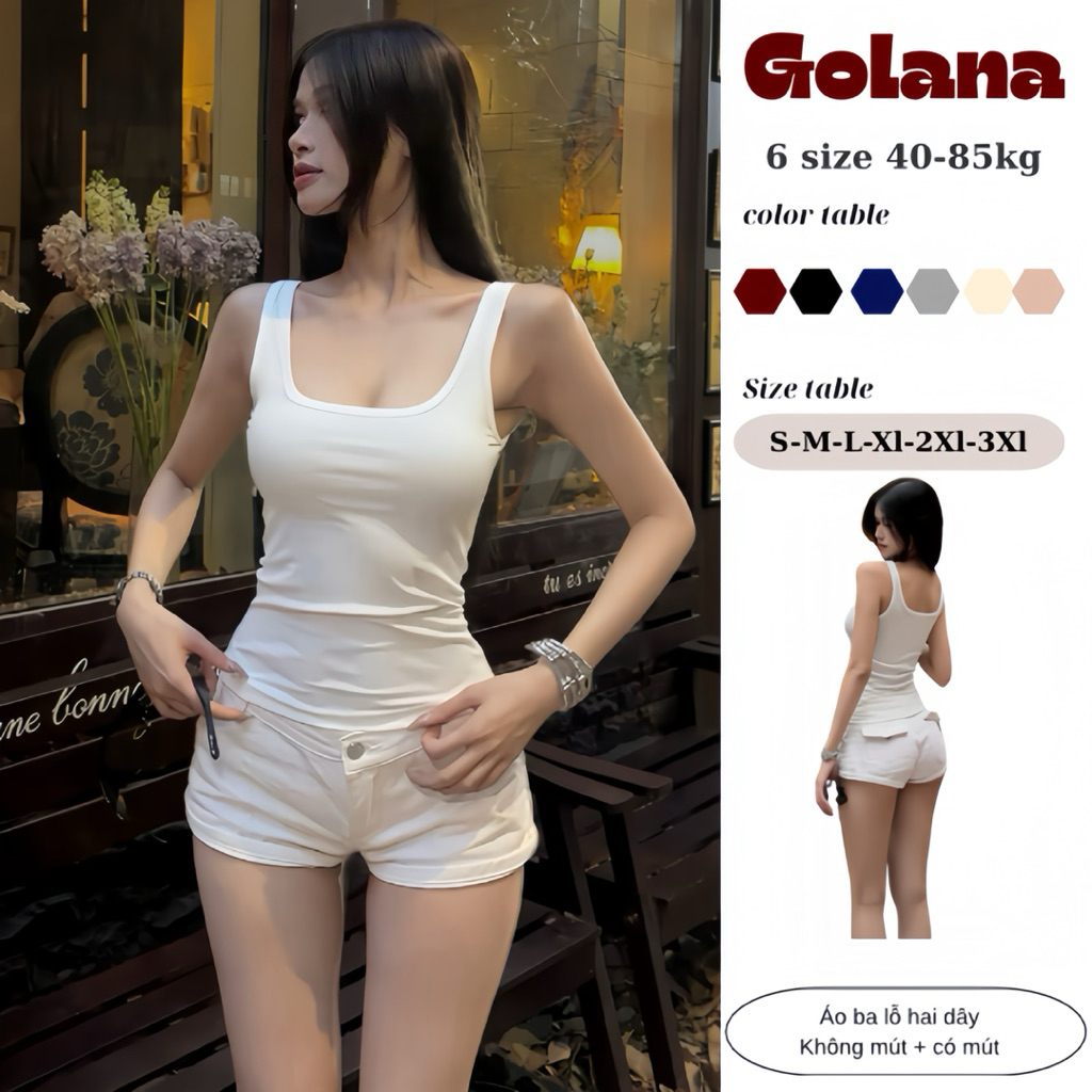 Áo Ba Lỗ Dây To Có Mút Ngực, Dáng Dài Siêu cá Tính ( Có bigsize) BL44 | BigBuy360 - bigbuy360.vn