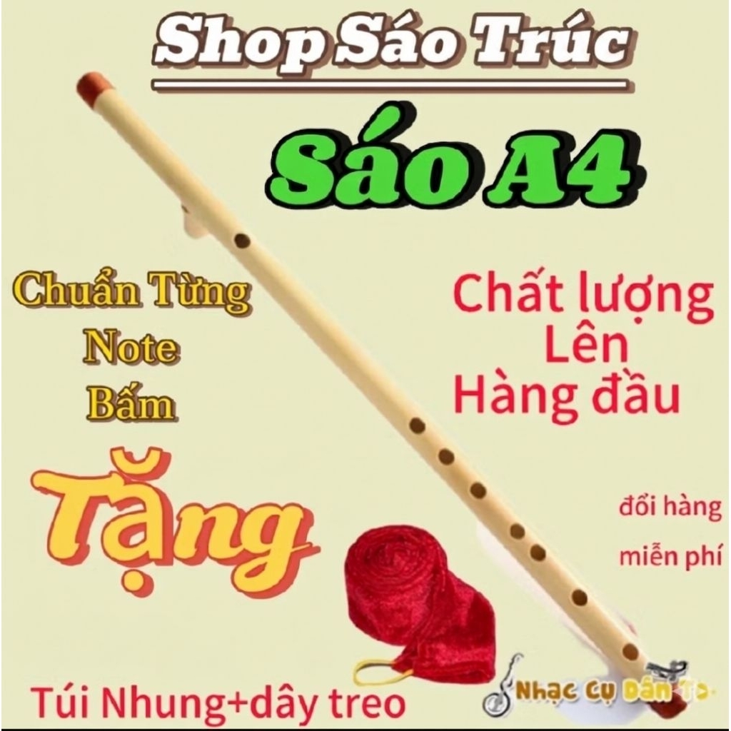 Sáo La A4 - Sáo trúc tone La chuẩn biểu diễn âm vang