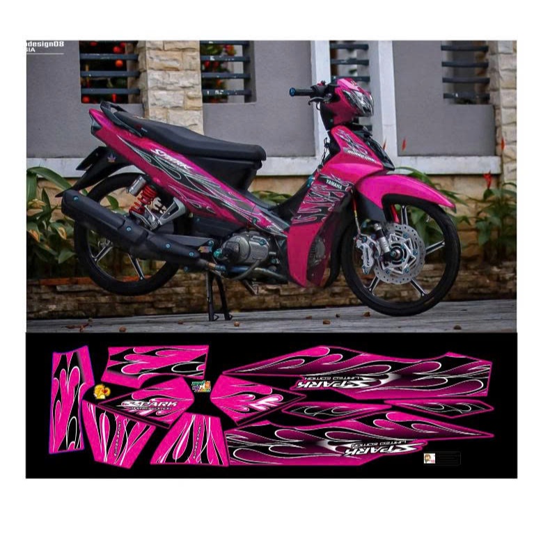 Tem Xe Sirius Xanh Đen Mới - Tem Sirius Lửa Siêu Đẹp Đen Xanh Spark 50 - 110 Hót - Mẫu Team Sirius